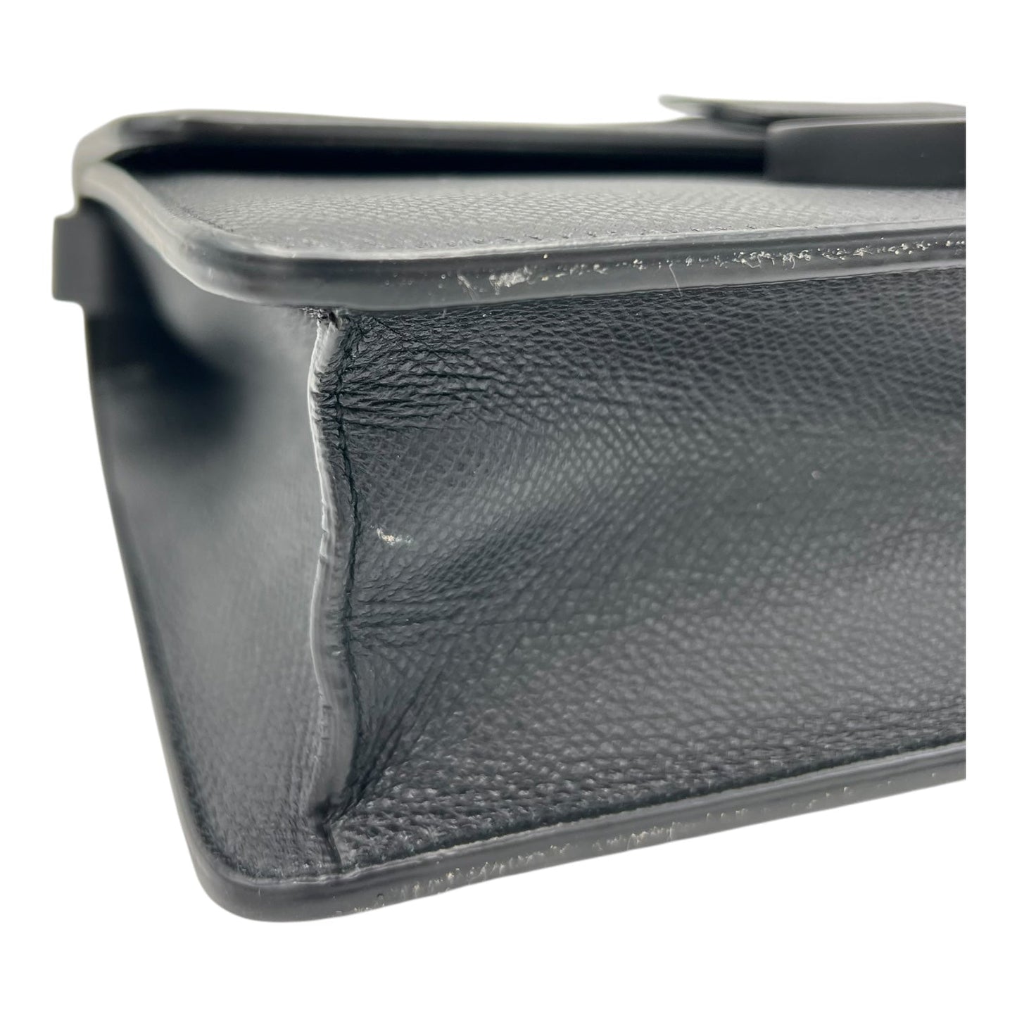 30 Montaigne Shoulder Bag Black in Calfskin, Lacquered Metal hardware