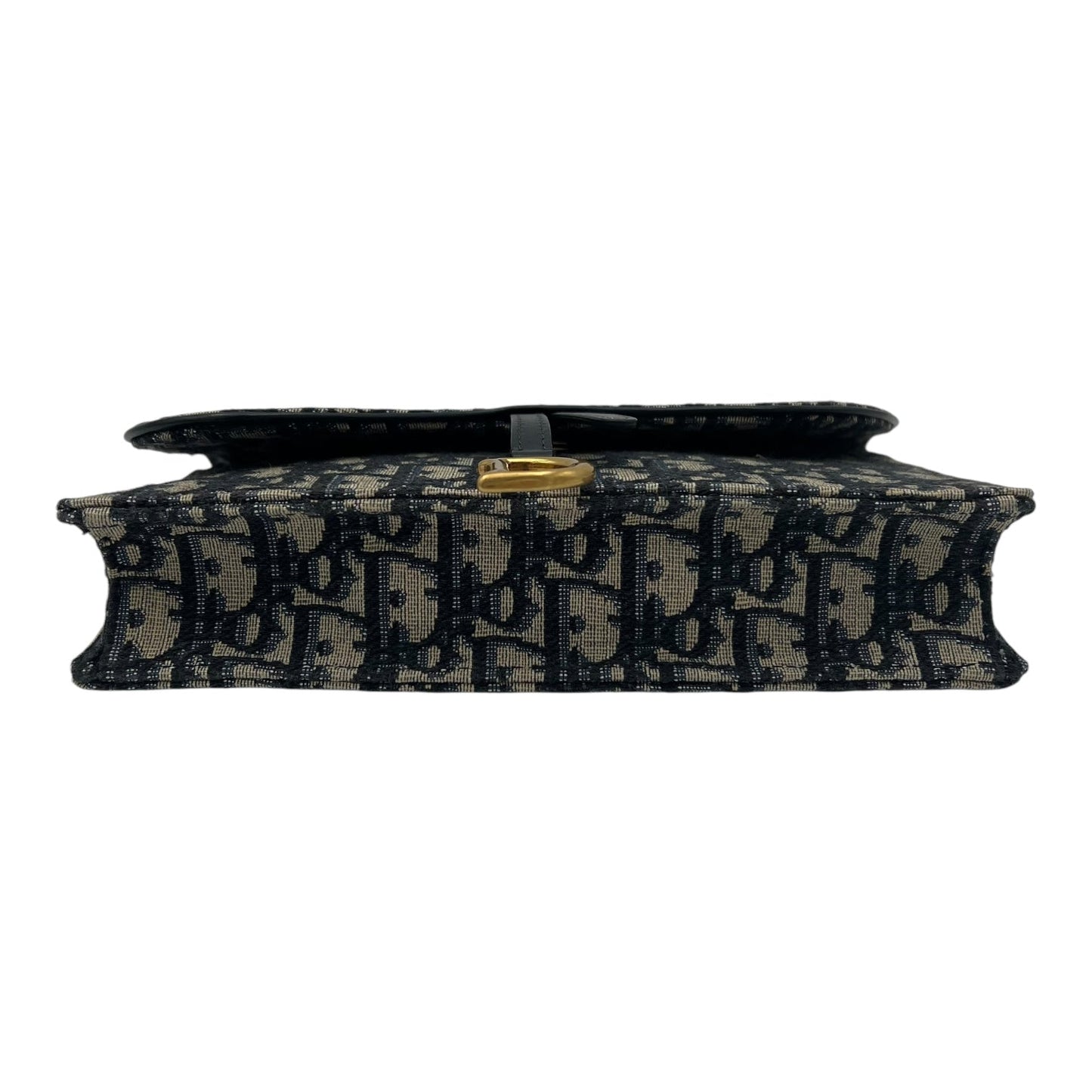 Saddle Wallet On Chain Blue in Jacquard, Gold hardware