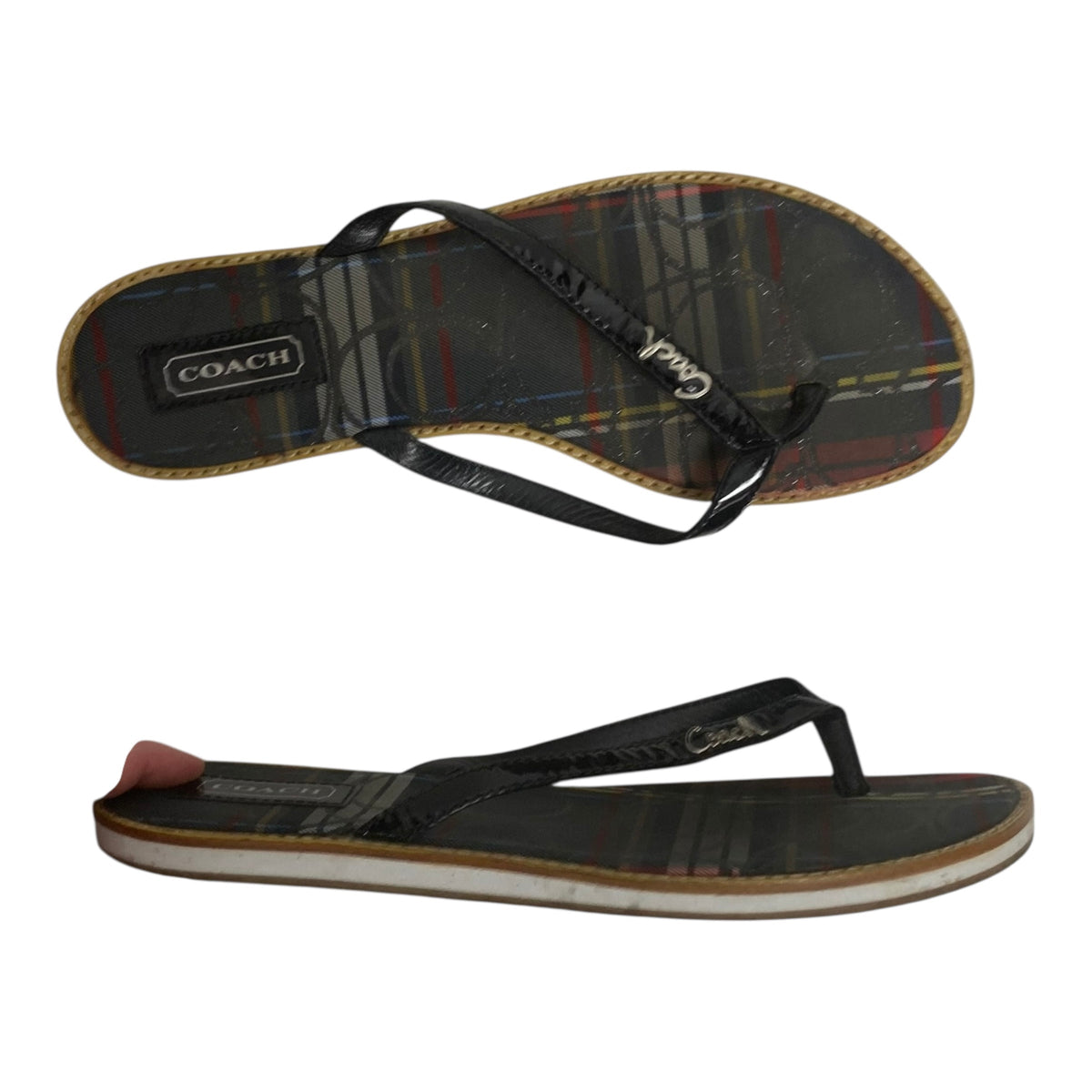 Sandals Designer By Coach In Black, Size:8