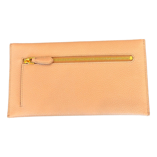 Prada Beige Vitello Grain Leather Long Envelope Wallet