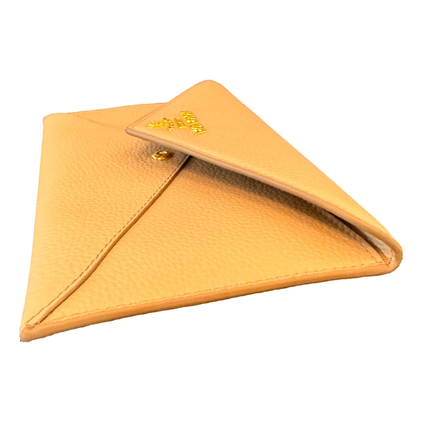 Prada Beige Vitello Grain Leather Long Envelope Wallet