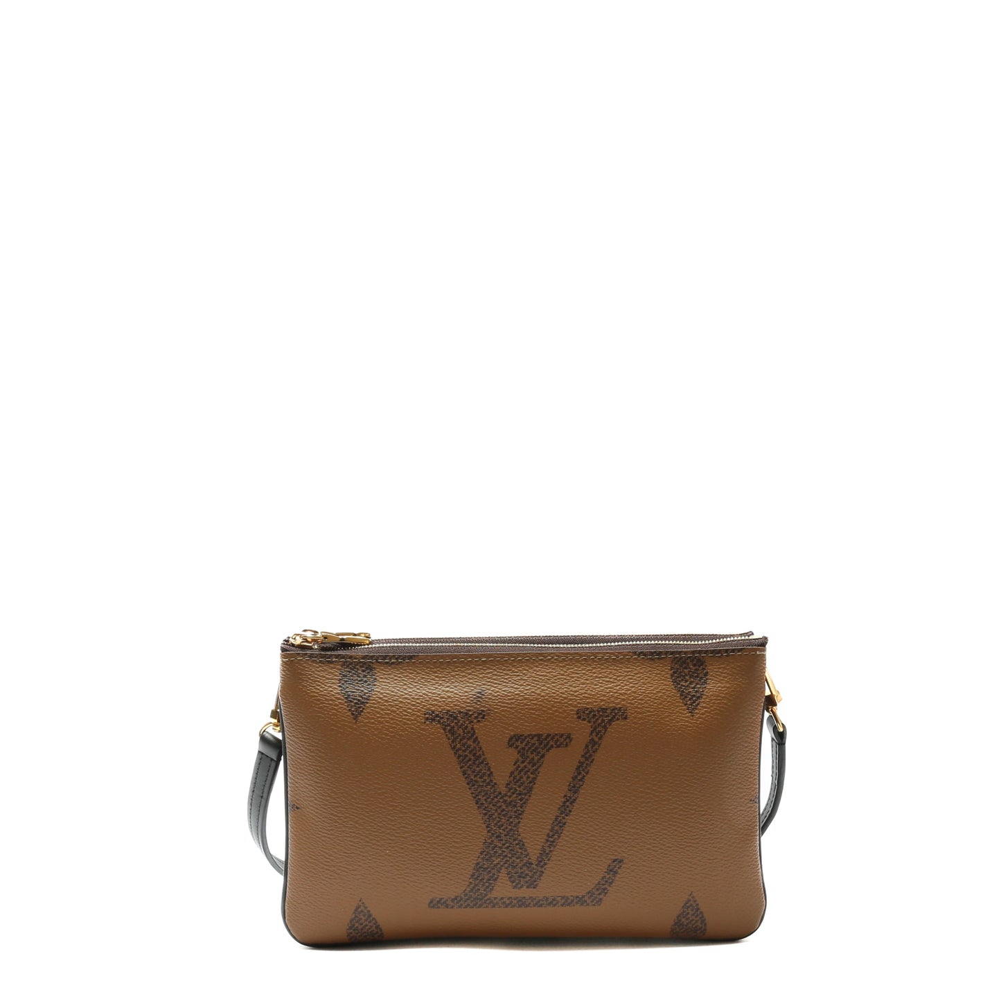 LOUIS VUITTON Small Reversible Double Zip Pochette Crossbody