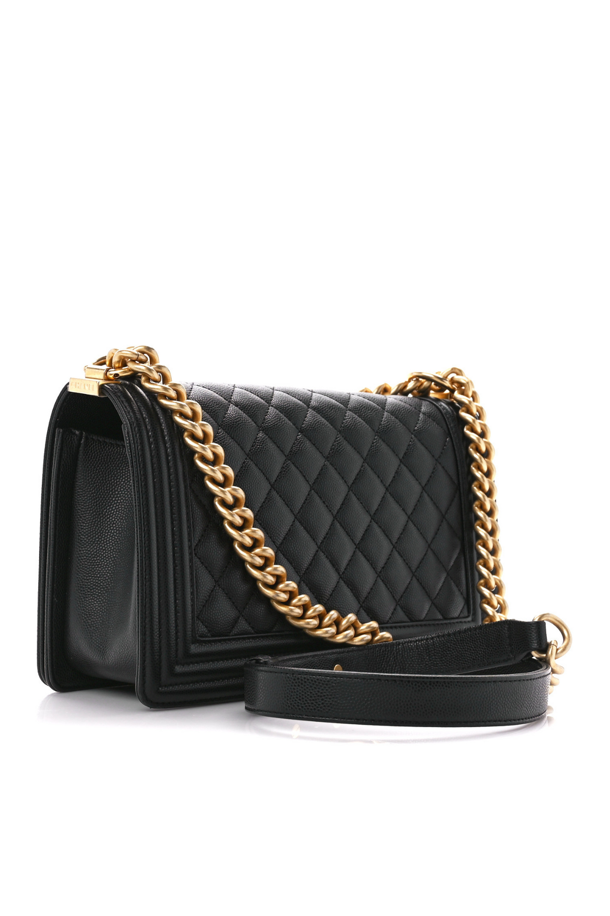 CHANEL Medium Caviar Boy Bag Black