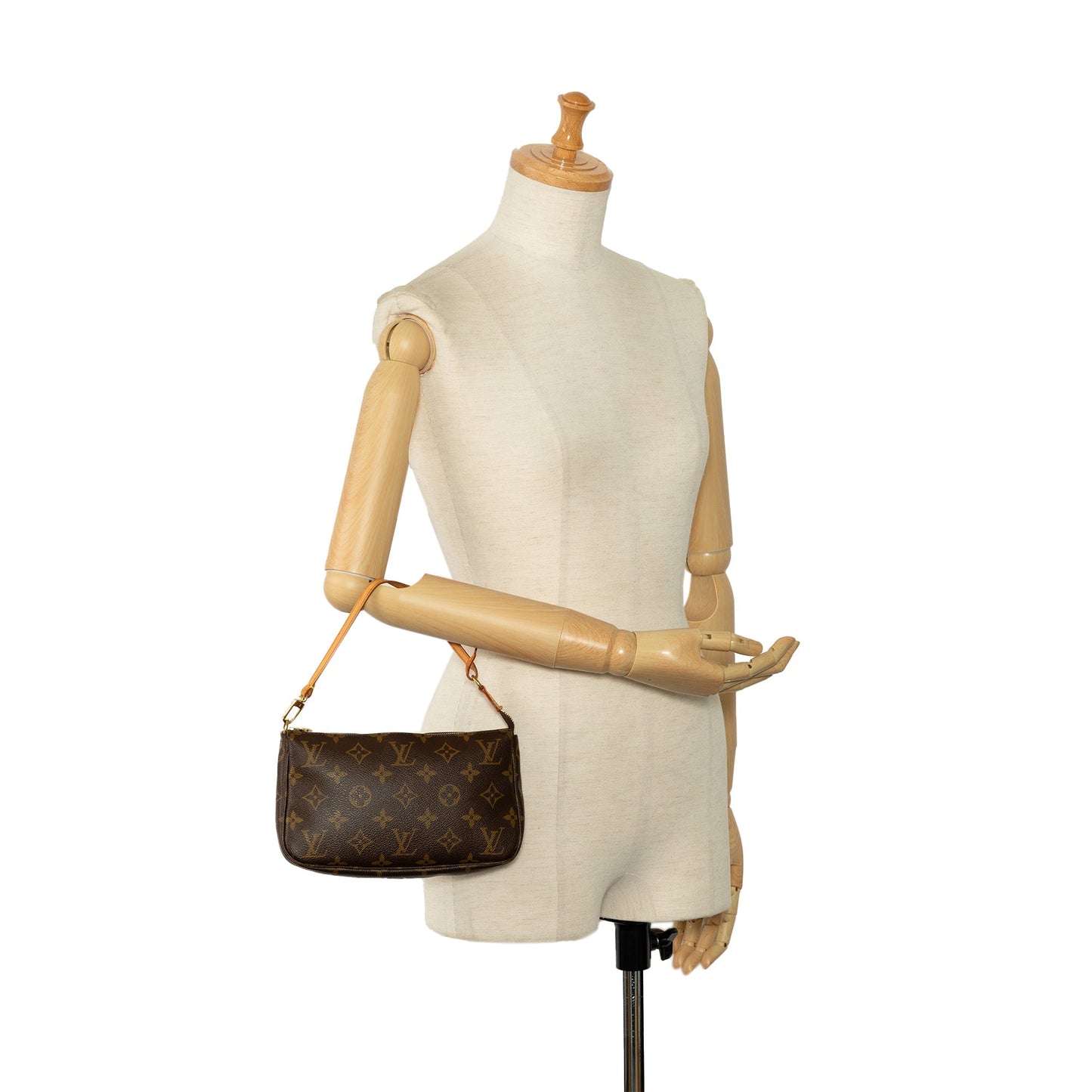 LOUIS VUITTON Monogram Pochette Accessoires Brown