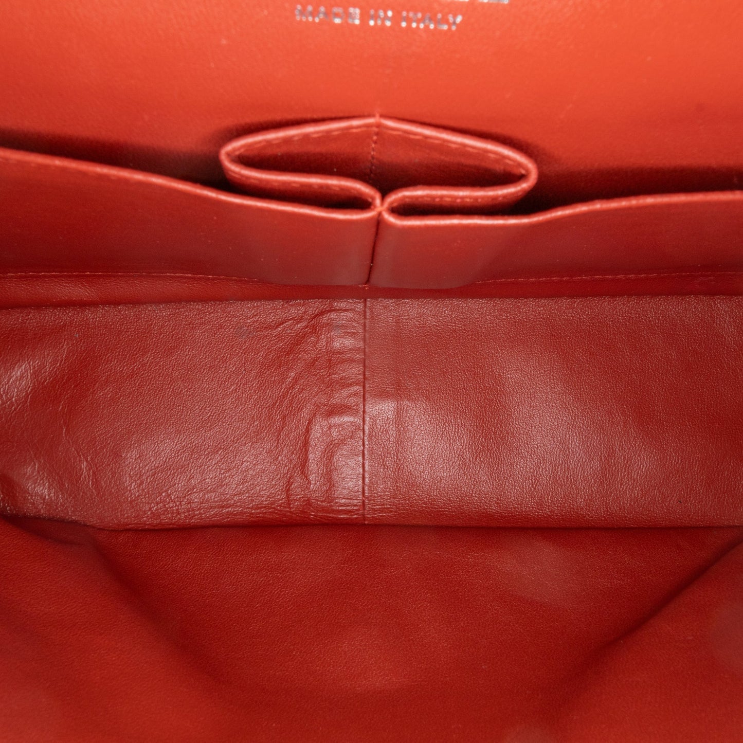Orange Chanel Jumbo Classic Caviar Double Flap Shoulder Bag