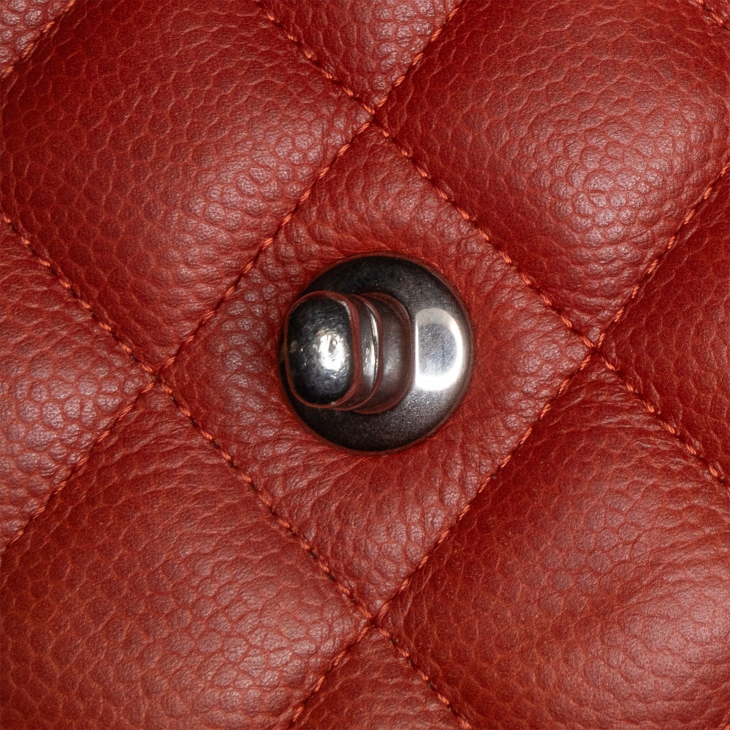 Orange Chanel Jumbo Classic Caviar Double Flap Shoulder Bag