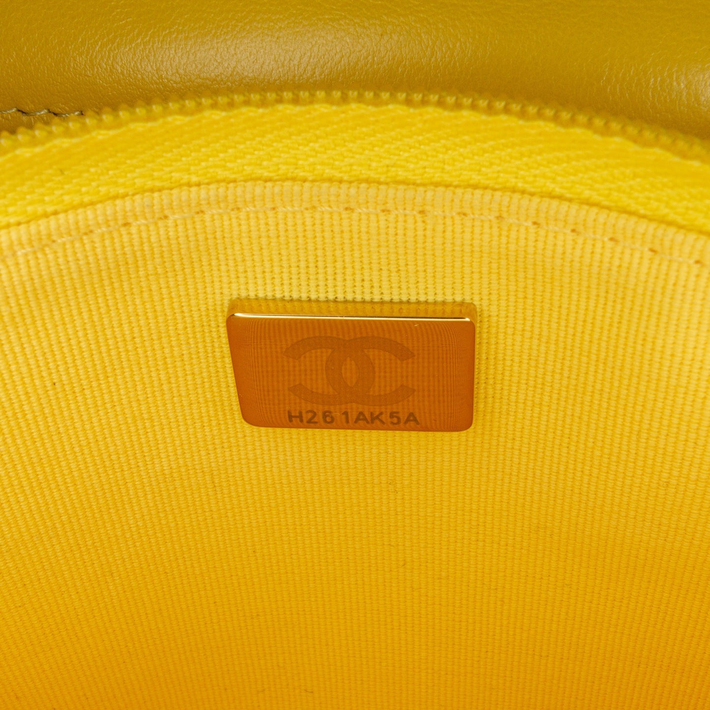 Yellow Chanel Quilted Lambskin Candy Chain Wallet on Chain Crossbody Bag