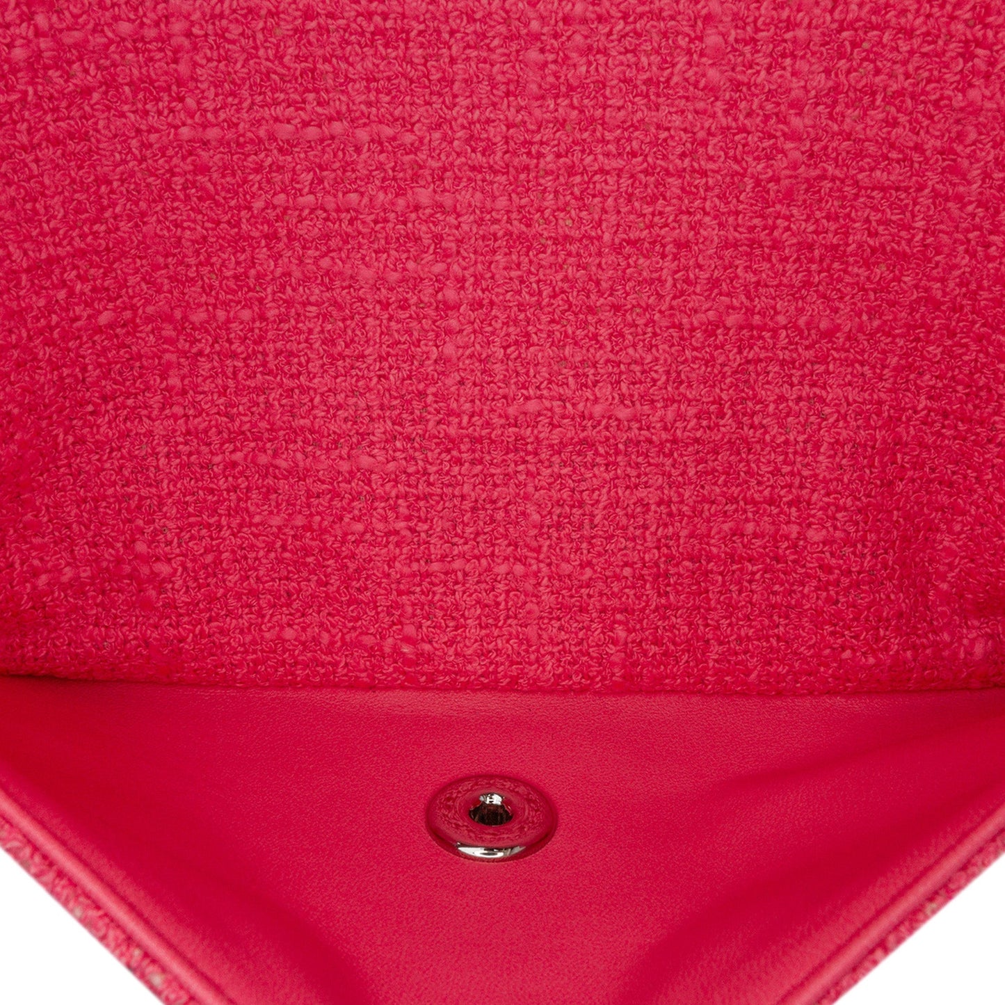 Pink Chanel Medium Classic Tweed Flower Double Flap Shoulder Bag