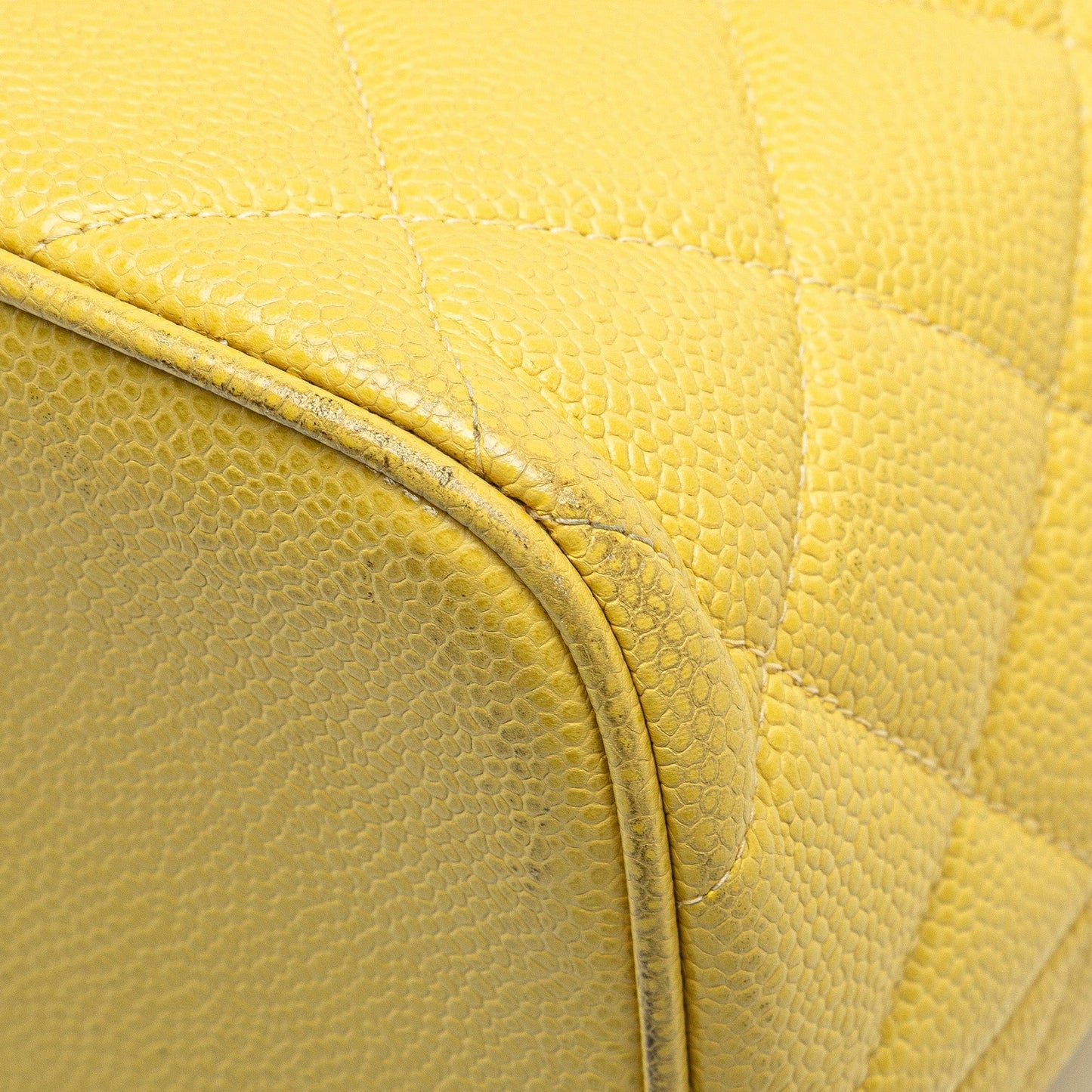 Yellow Chanel Caviar Medallion Tote