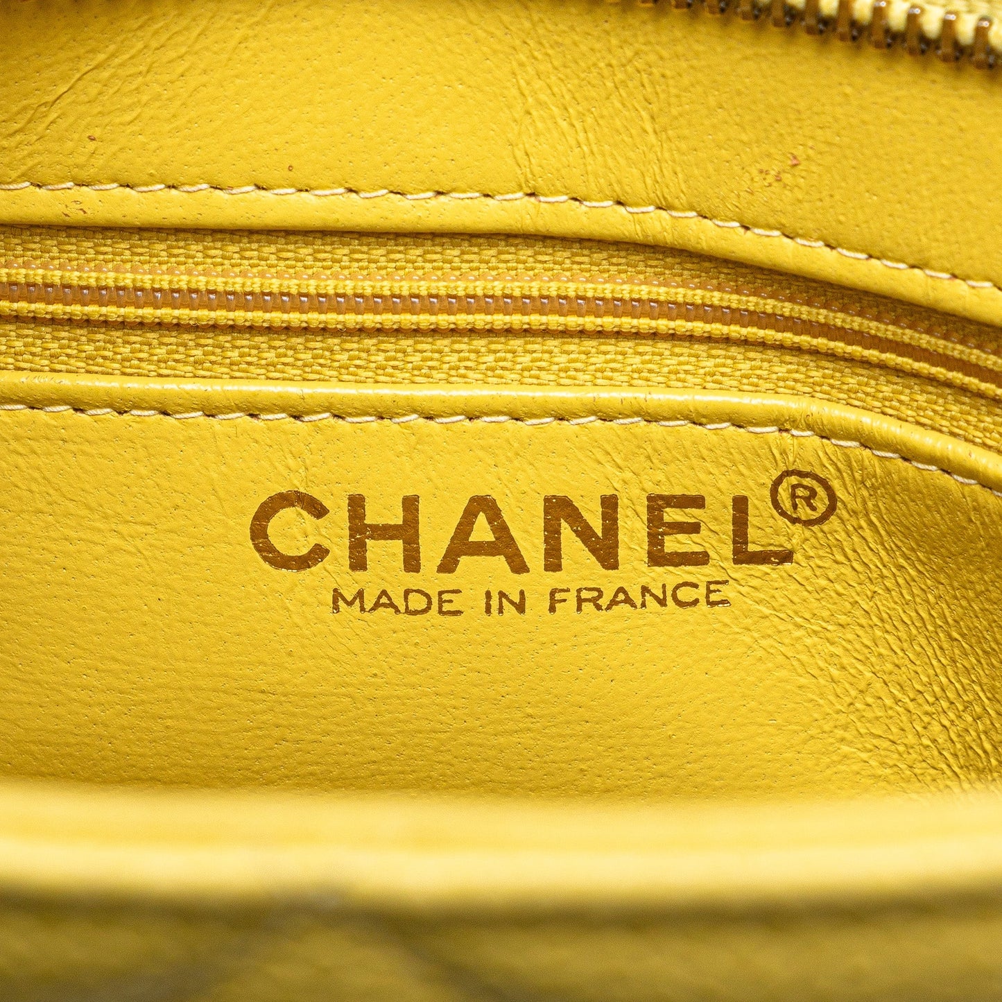 Yellow Chanel Caviar Medallion Tote