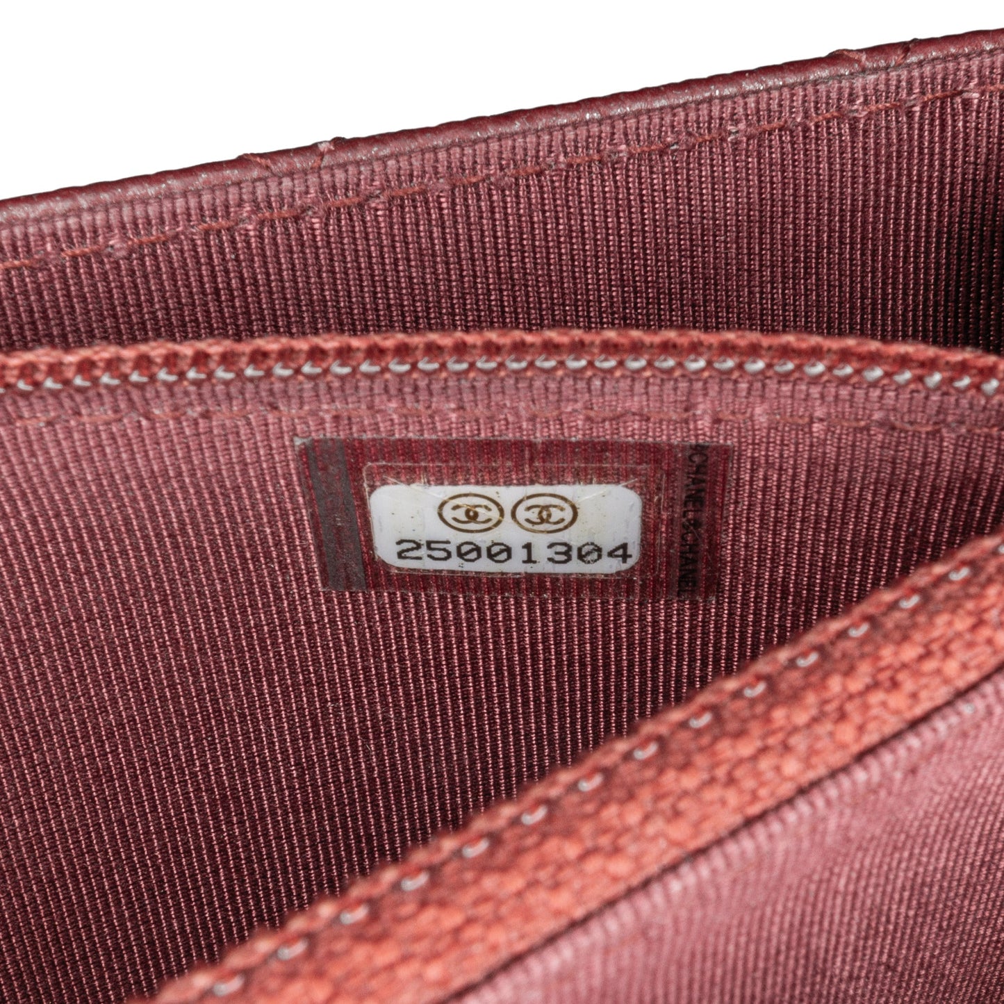Red Chanel Quilted Caviar Square Wallet on Chain Crossbody Bag