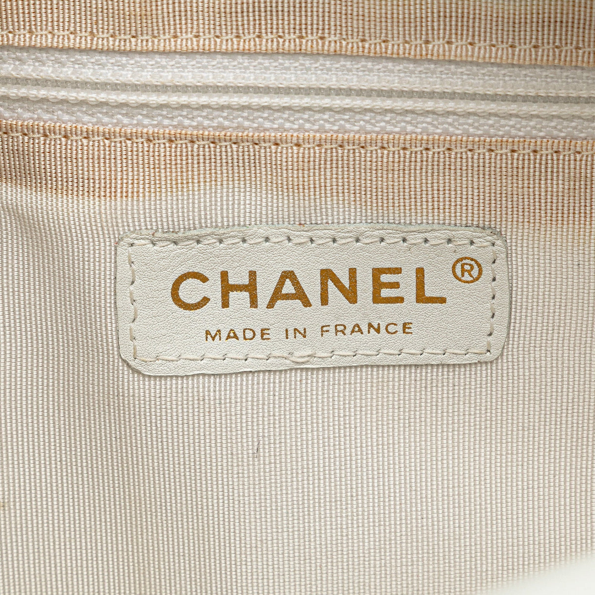 White Chanel CC Quilted Caviar Bowling Bag