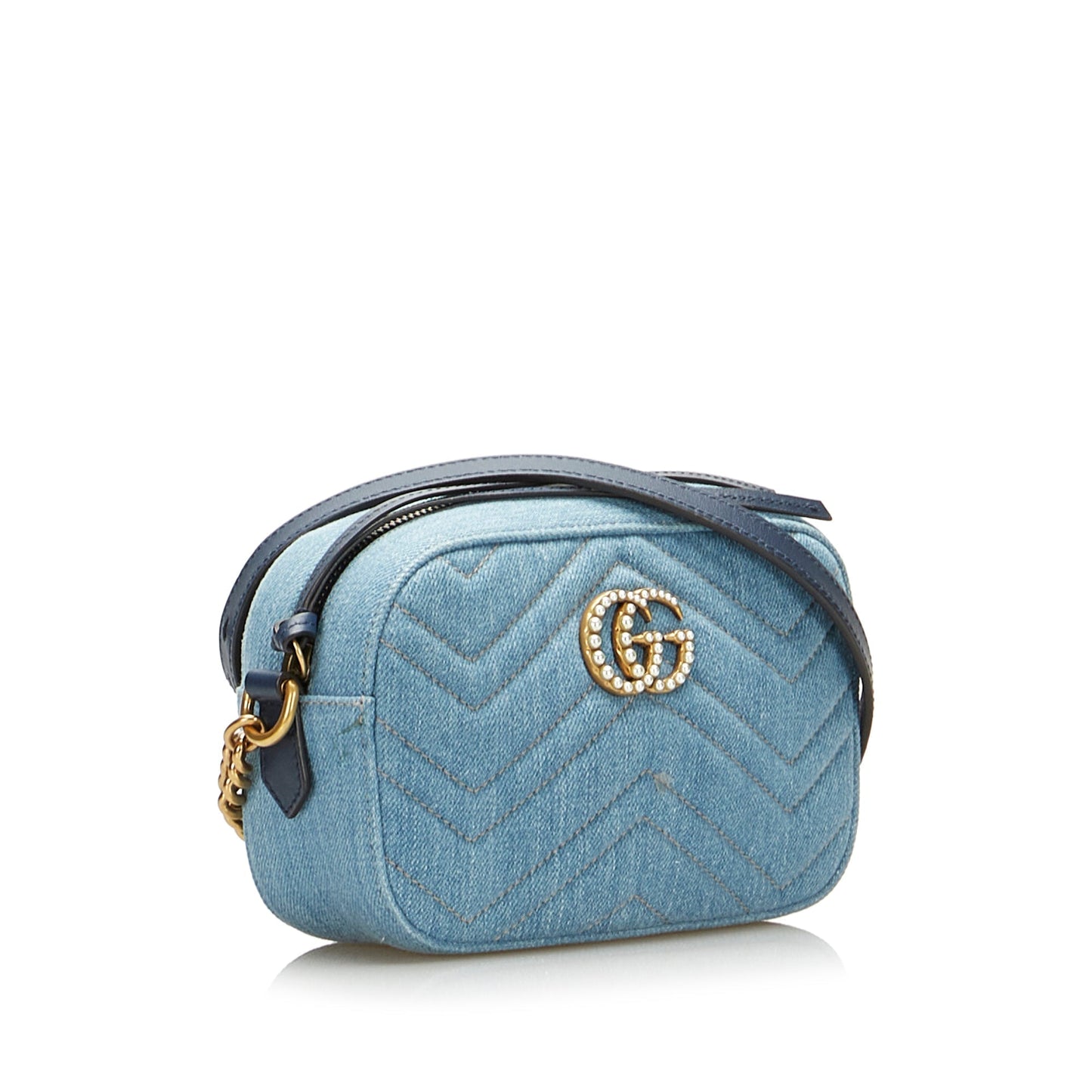 Gucci Pearly GG Marmont Matelasse Crossbody Bag