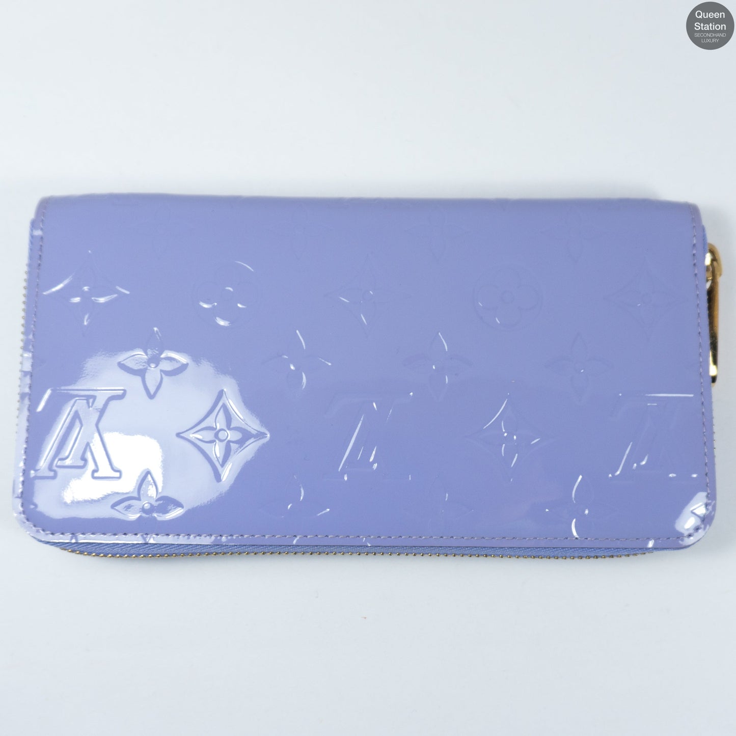 Zippy Wallet Purple Vernis Leather