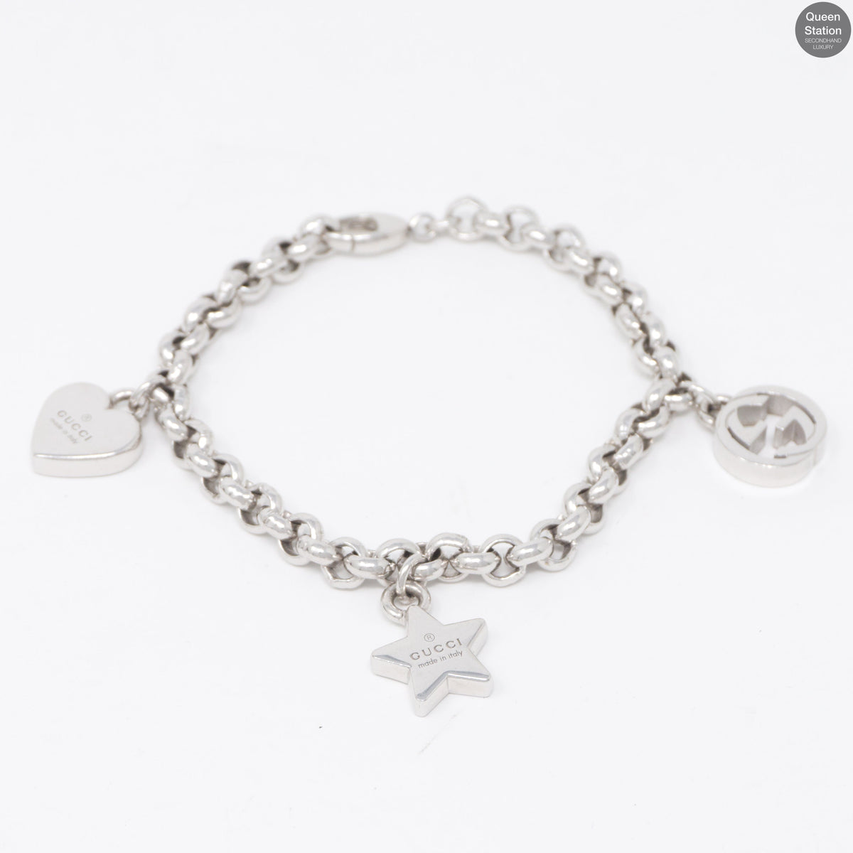 Trademark Sterling Silver 3-Charm Bracelet