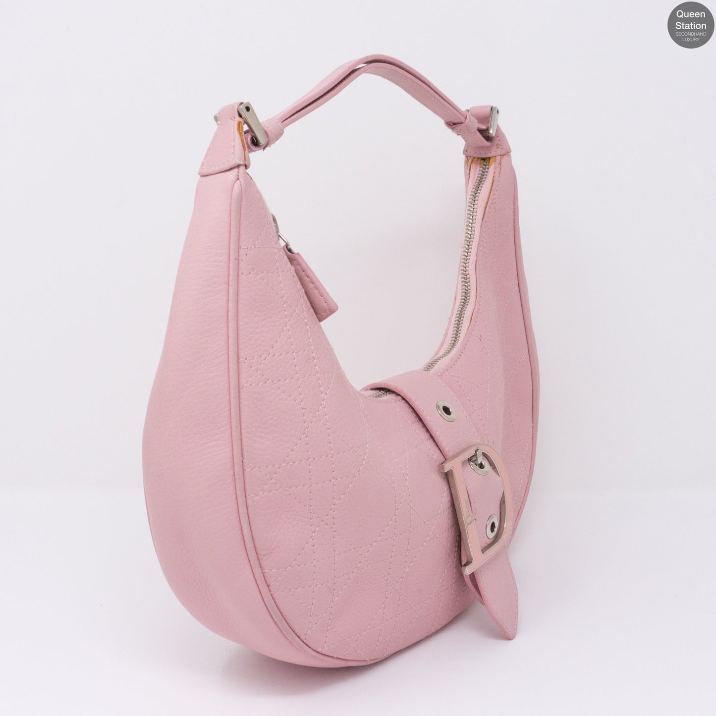 Pink Leather Shoulder Bag