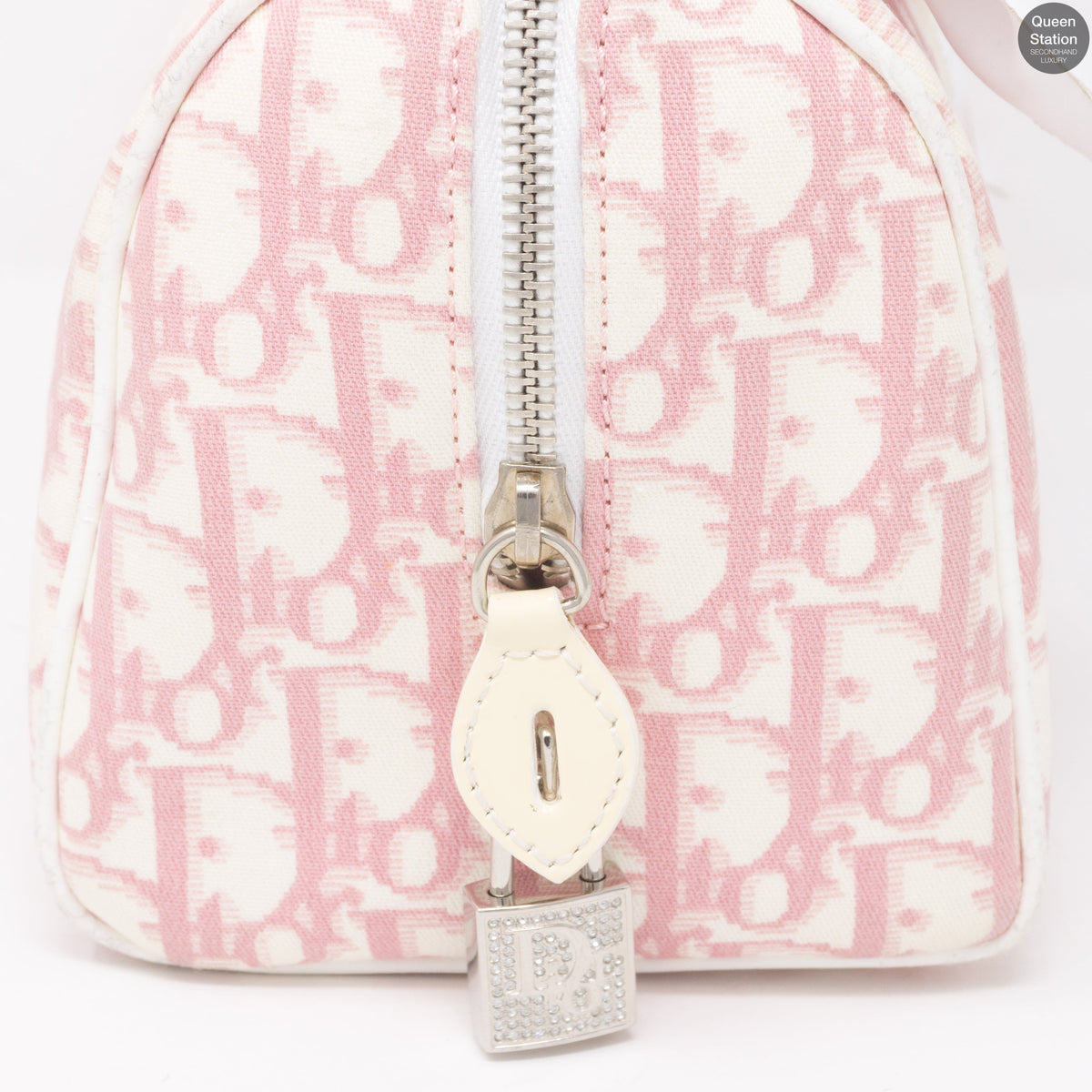 Pink Canvas Girly Flowers Boston Bag
