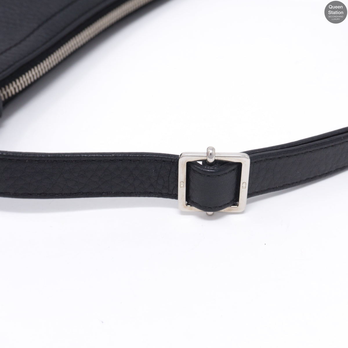 D Charms Black Leather Pochette