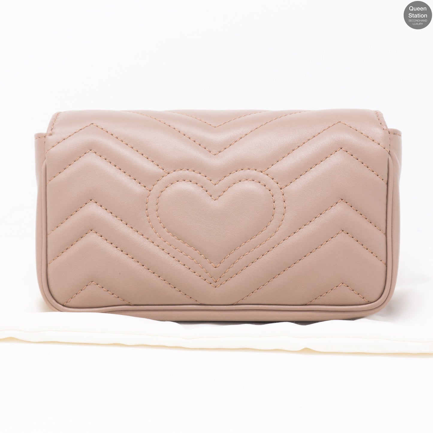 Gucci GG Marmont Flap Matelassé Super Mini Dusty Pink