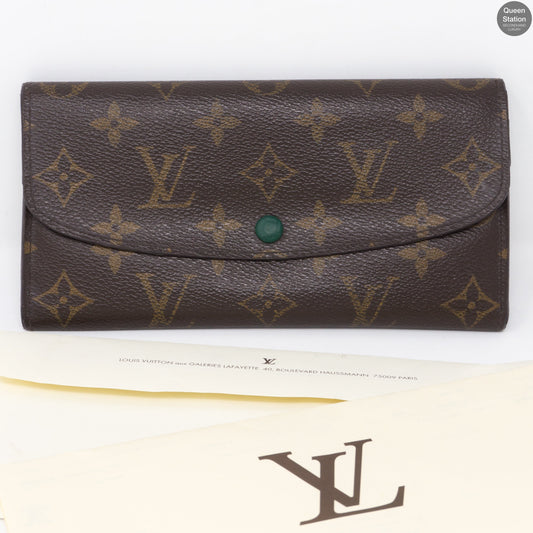 Emilie Monogram Green Wallet