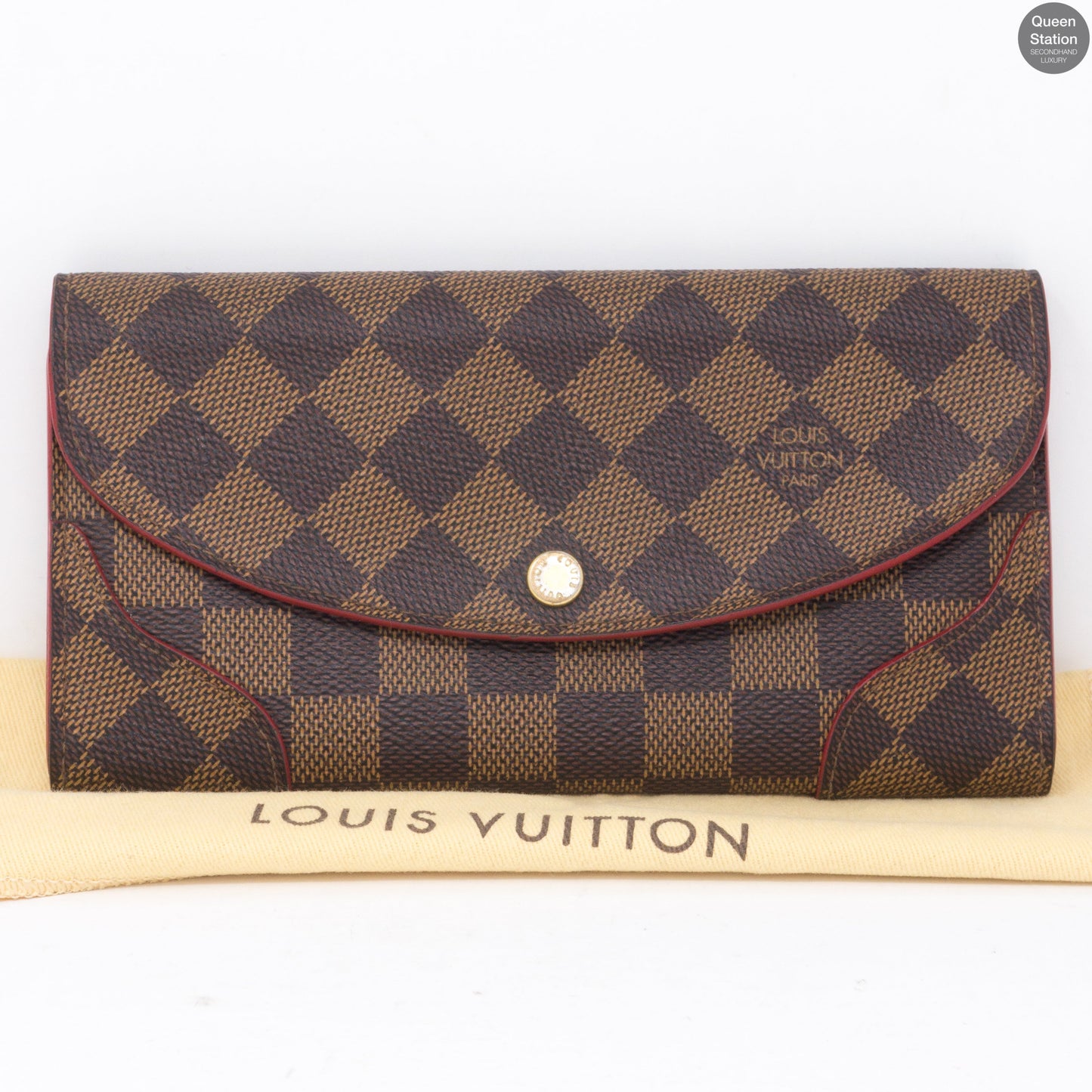 Caissa Wallet Damier Ebene Red
