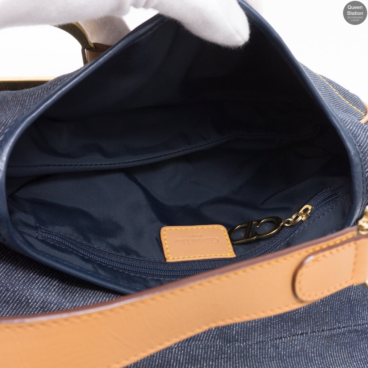 Saddle Bag Blue Denim & Leather