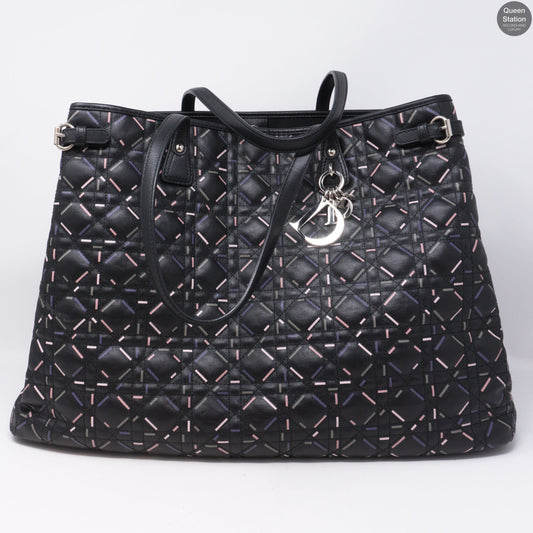 Large Panarea Tote Black Leather