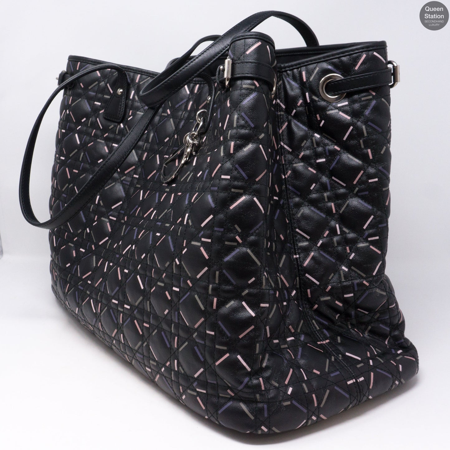 Large Panarea Tote Black Leather