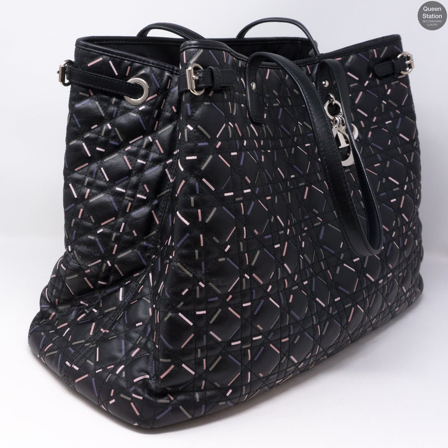 Large Panarea Tote Black Leather