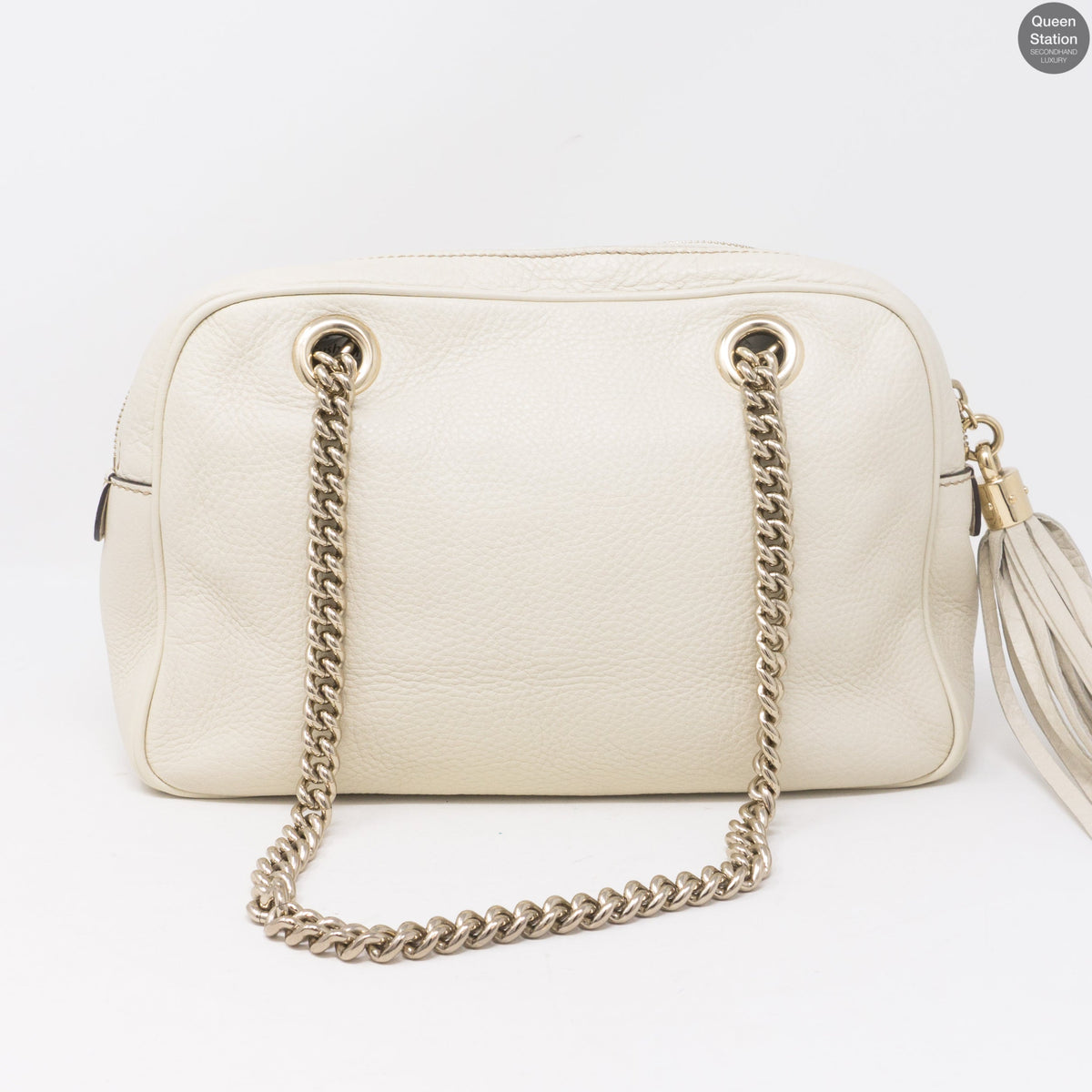 Soho Double Chain White Leather