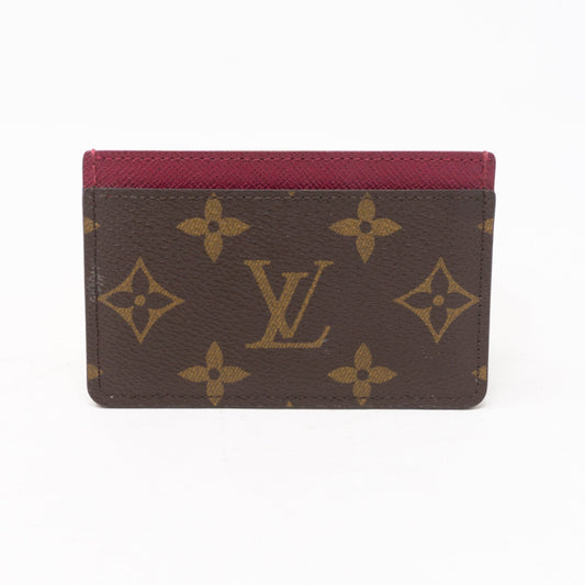 Card Holder Monogram Fuchsia