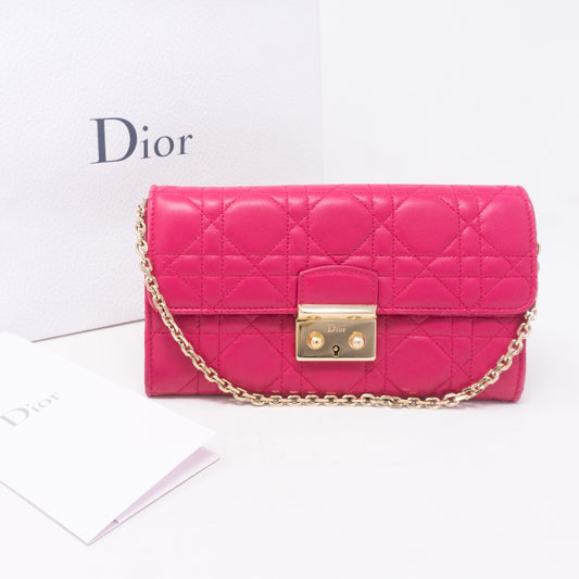 Miss Dior Wallet on Chain Pink