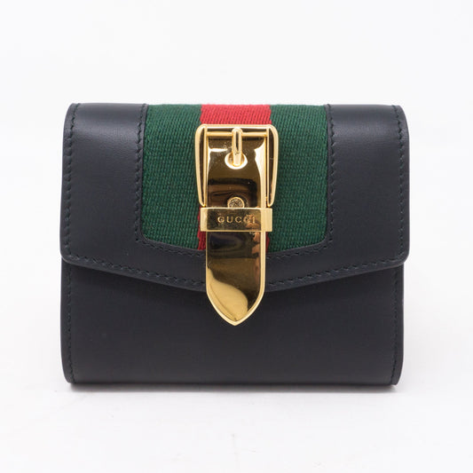 Gucci Sylvie Wallet Black Leather
