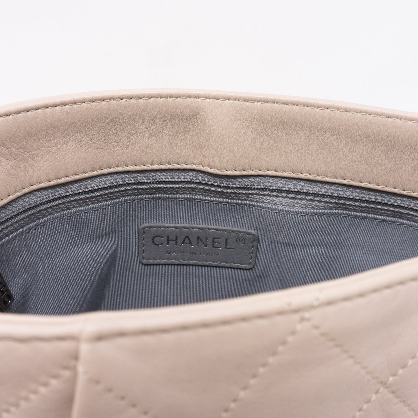 Coco Pleats Small Beige Crossbody Bag