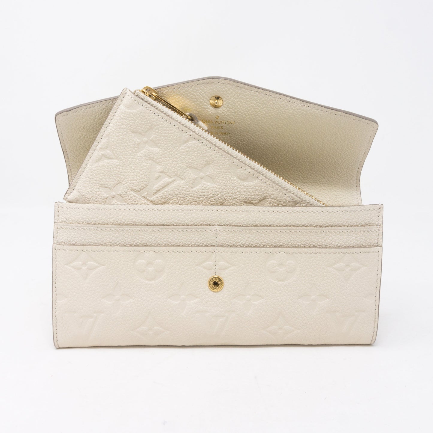 Curieuse Wallet Monogram Empreinte White