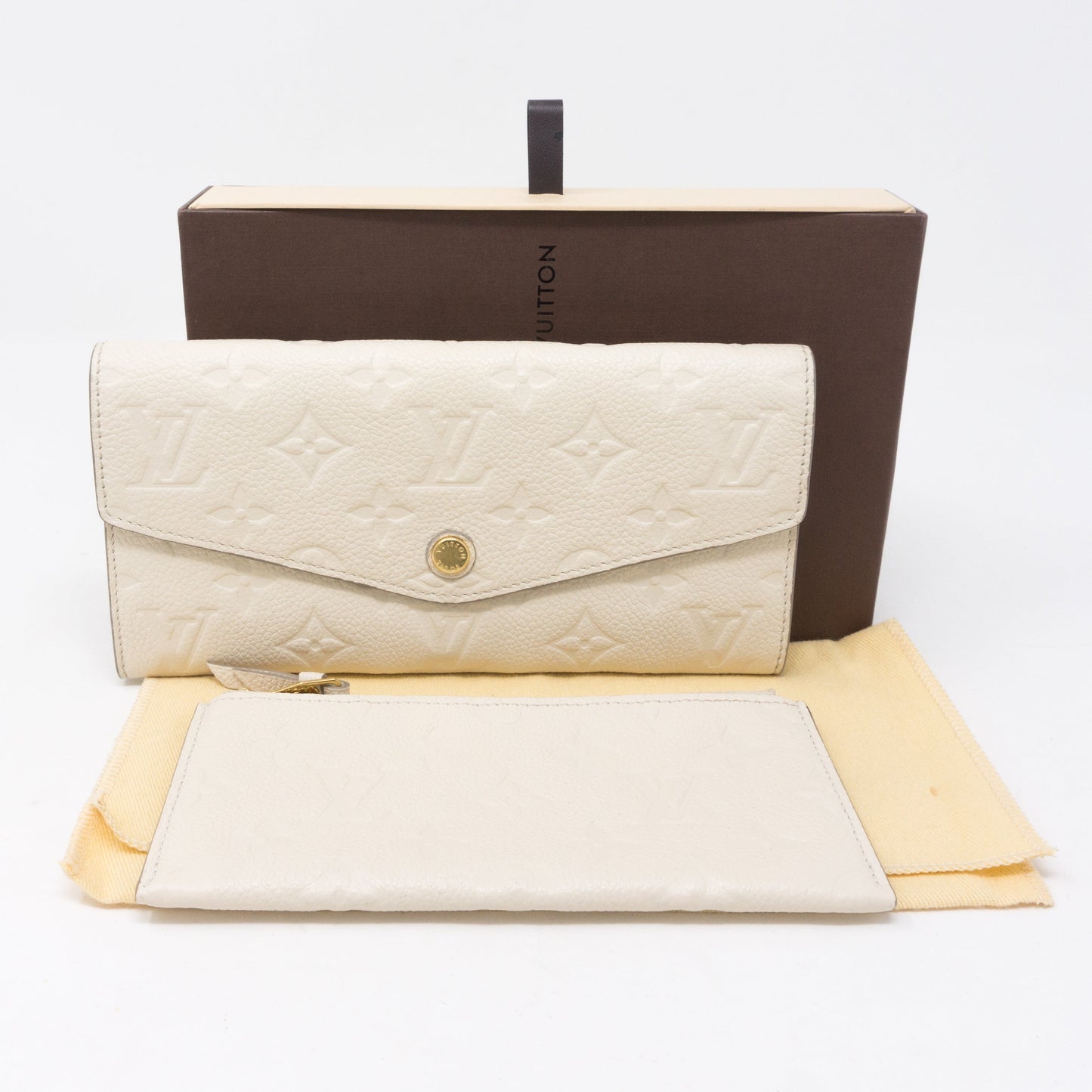 Curieuse Wallet Monogram Empreinte White