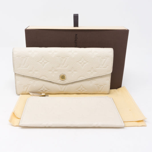 Curieuse Wallet Monogram Empreinte White