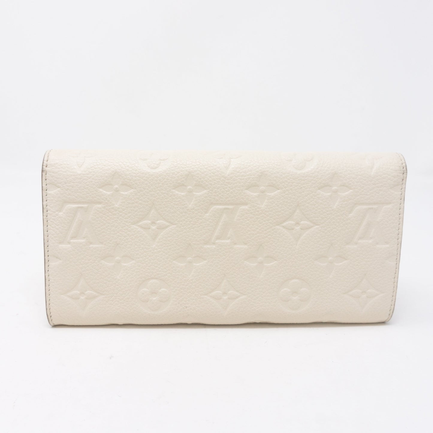 Curieuse Wallet Monogram Empreinte White