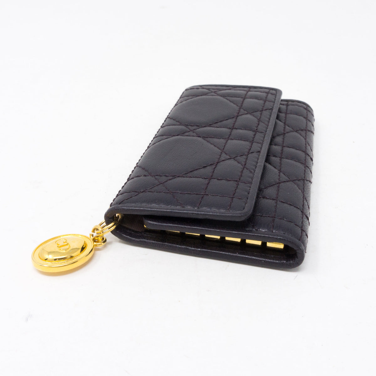 Key Case 6 Ring Dark Violet Leather