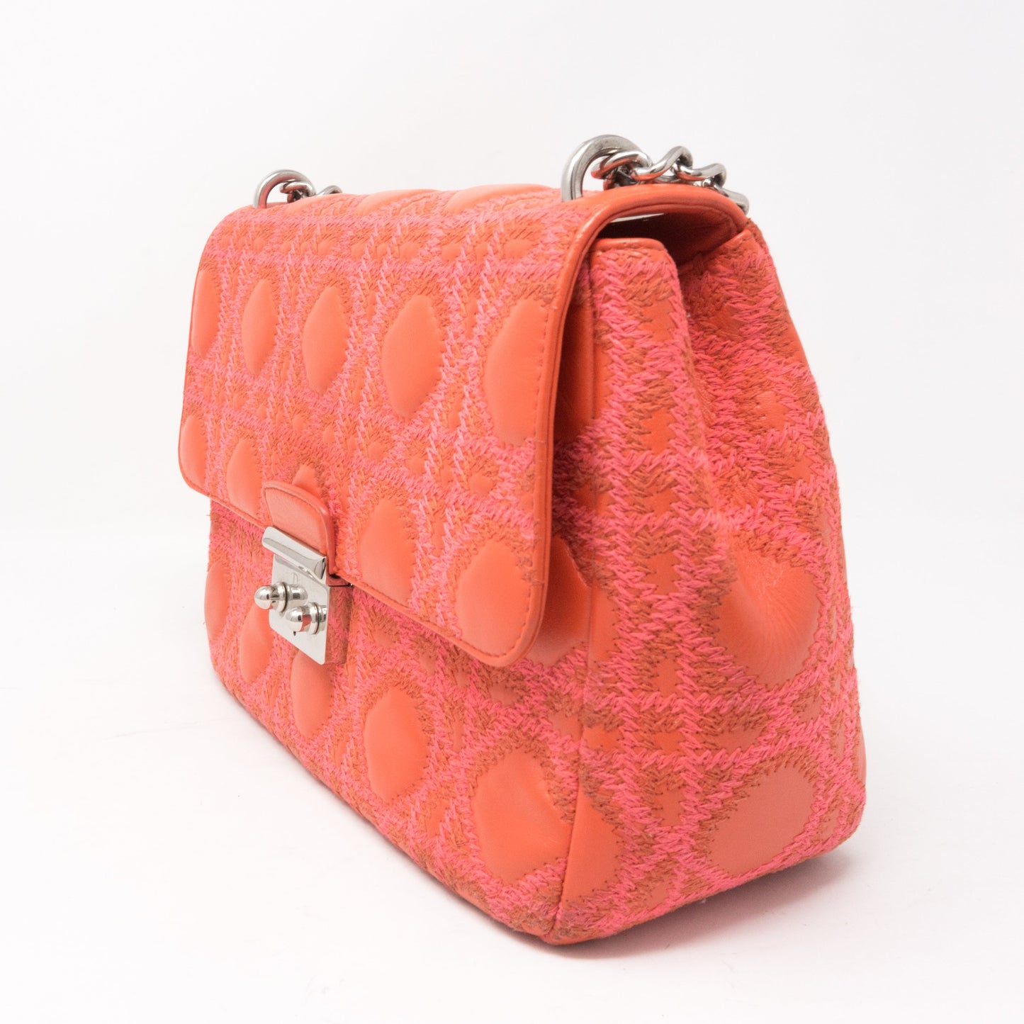 Miss Dior Flap Bag Embroidered Leather