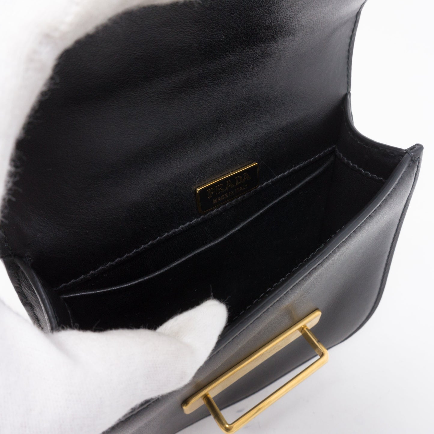 Pionniere City Black Leather Crossbody Bag