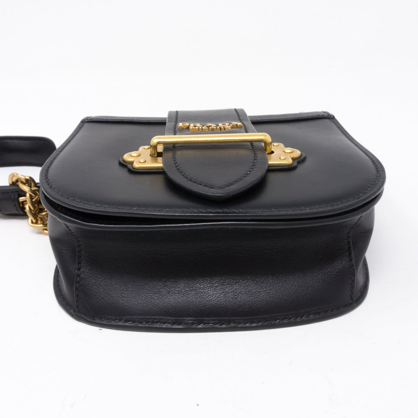 Pionniere City Black Leather Crossbody Bag