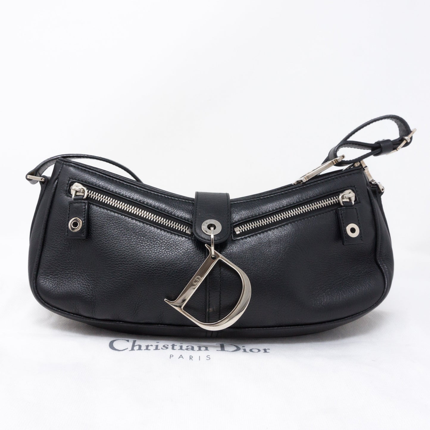 Black Leather Shoulder Bag