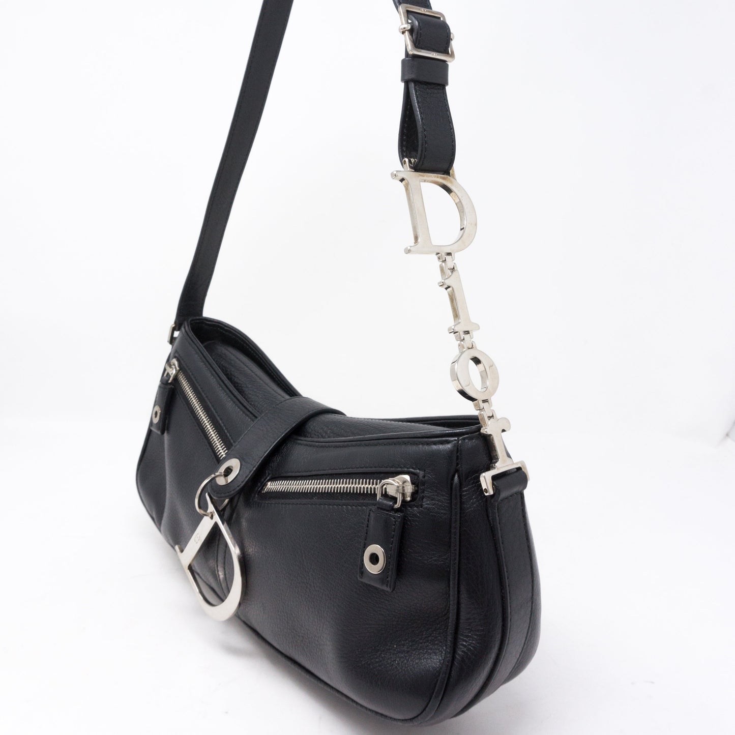 Black Leather Shoulder Bag