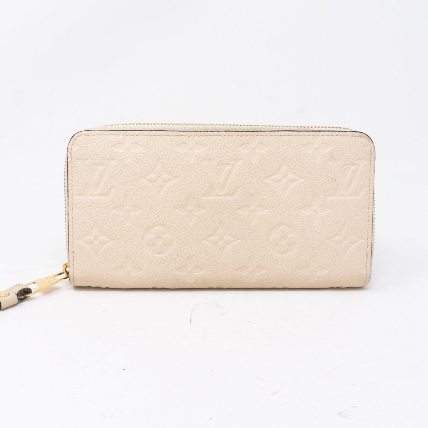 Zippy Wallet White Monogram Empreinte