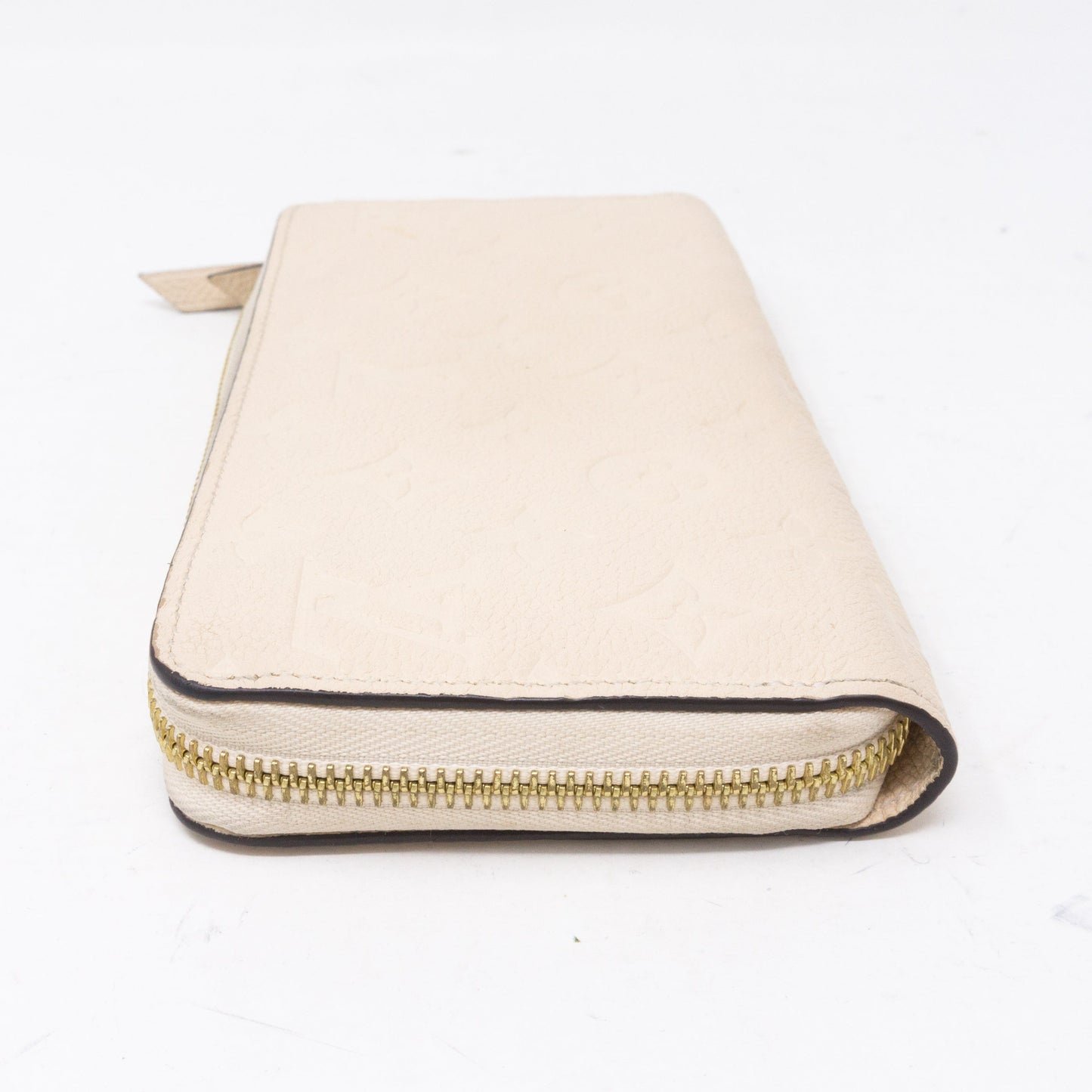 Zippy Wallet White Monogram Empreinte