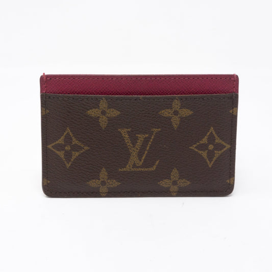 Card Holder Monogram Fuchsia