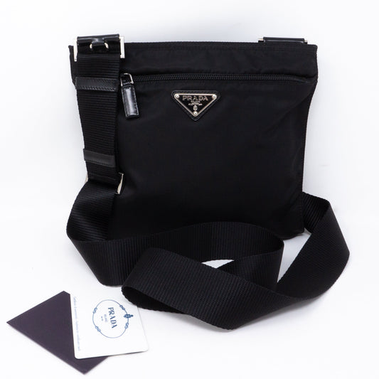 Vela Small Crossbody Black Nylon