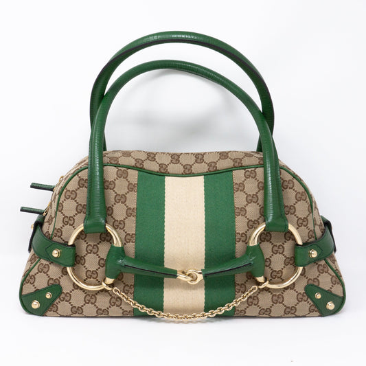 Horsebit Chain Shoulder Bag Green
