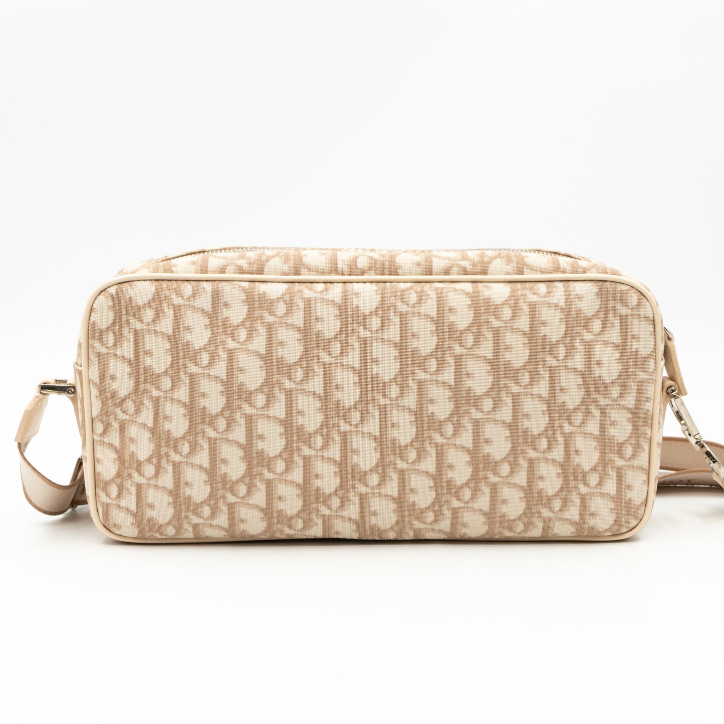 Shoulder Bag Embroidered Flowers Beige Monogram